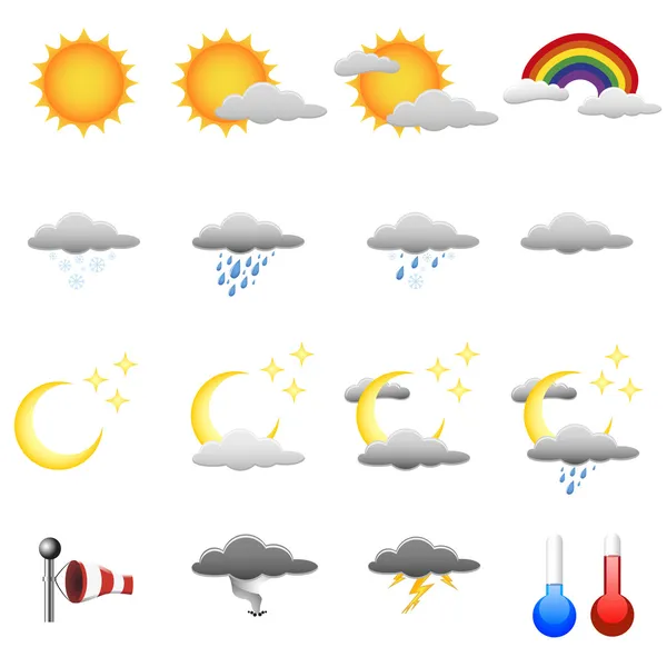 stock vector Weather symbols