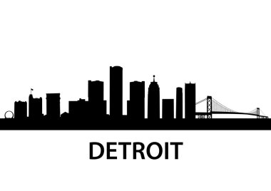 Skyline Detroit clipart