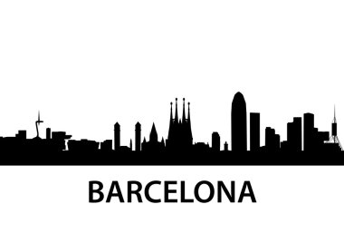 Detailed vector illustration of Barcelona, Spain clipart