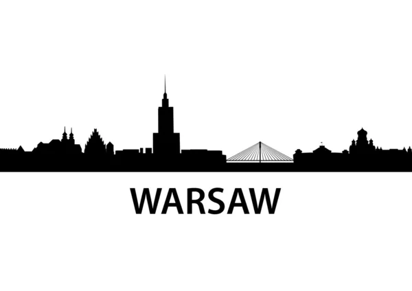 Skyline Warschau — Stockvector