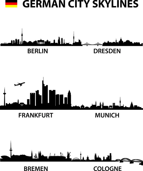 Skylines Allemagne — Image vectorielle