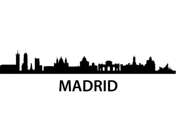 Skyline van Madrid — Stockvector