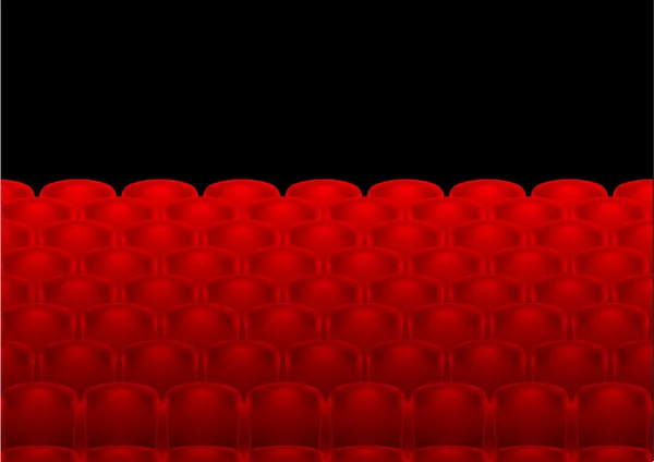 Sièges Théâtre rouge — Image vectorielle