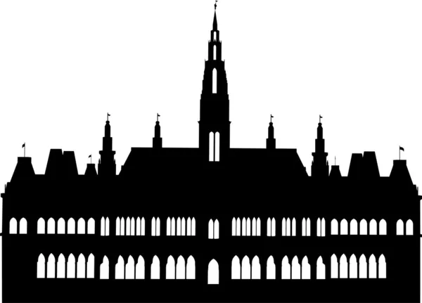 Wiener Rathaus — Stockvektor
