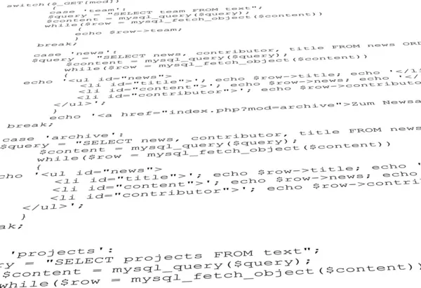 Código fuente de Php — Archivo Imágenes Vectoriales