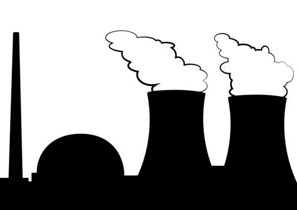 Nükleer enerji santrali — Stok Vektör