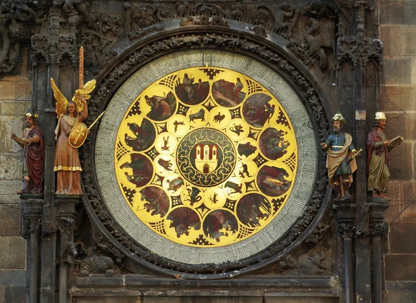 Ζωδιακός ρολόι στην Πράγα. Δημοκρατία της Τσεχίας. — Φωτογραφία Αρχείου