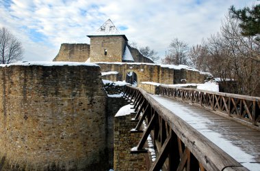 Suceava's fortress ruins in Romania clipart