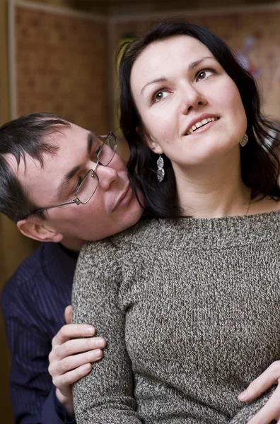 Man zijn vrouw bewonderen — Stockfoto