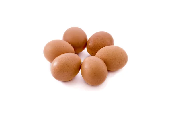 六つの鶏の卵 — ストック写真