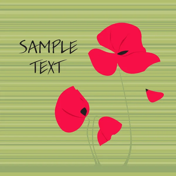 Flores abstractas amapola — Vector de stock
