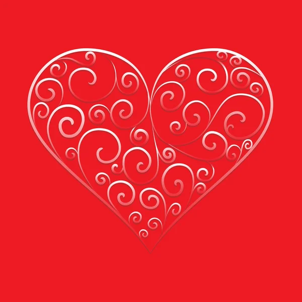Abstrakt rött hjärta — Stock vektor