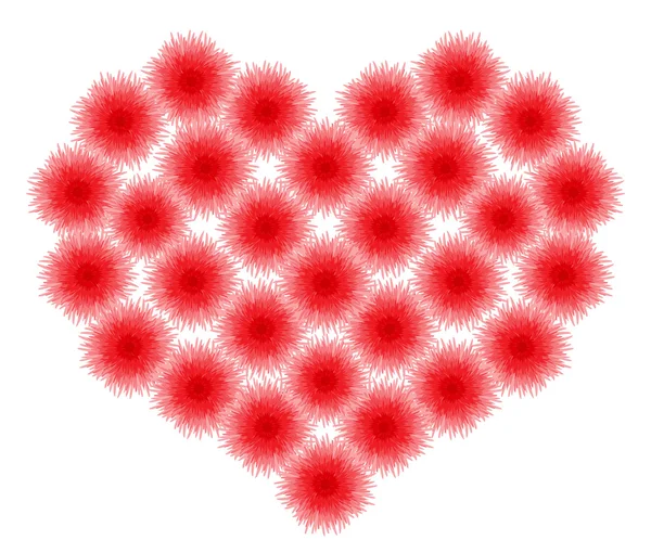 Hjärtat från blommor — Stock vektor