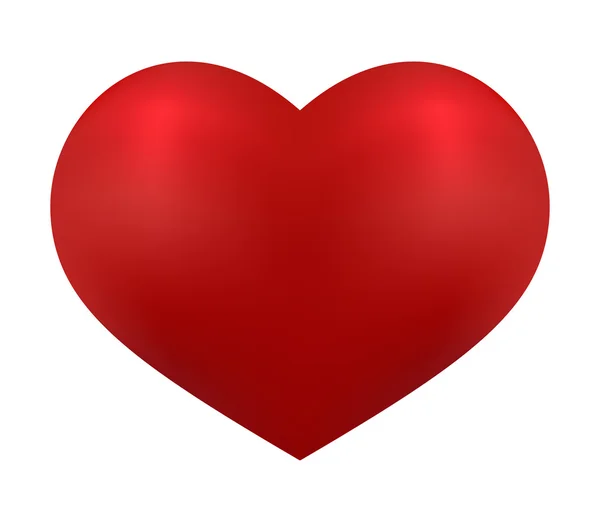 Corazón Rojo Aislado Sobre Fondo Blanco Vector Día San Valentín — Vector de stock
