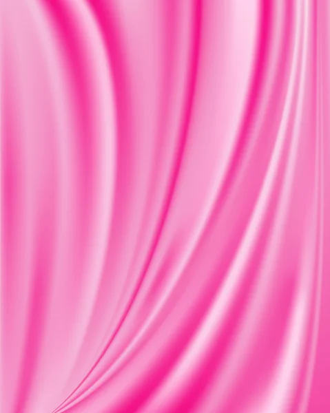 Mooie Roze Satijn Draperie Achtergrond Vectorillustratie — Stockvector