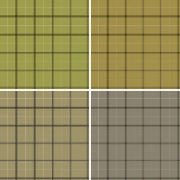 Ensemble Écossais Motifs Couleurs Camouflage Vecteur — Image vectorielle
