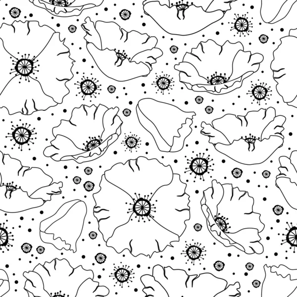 Floral papier peint vecteur sans couture — Image vectorielle