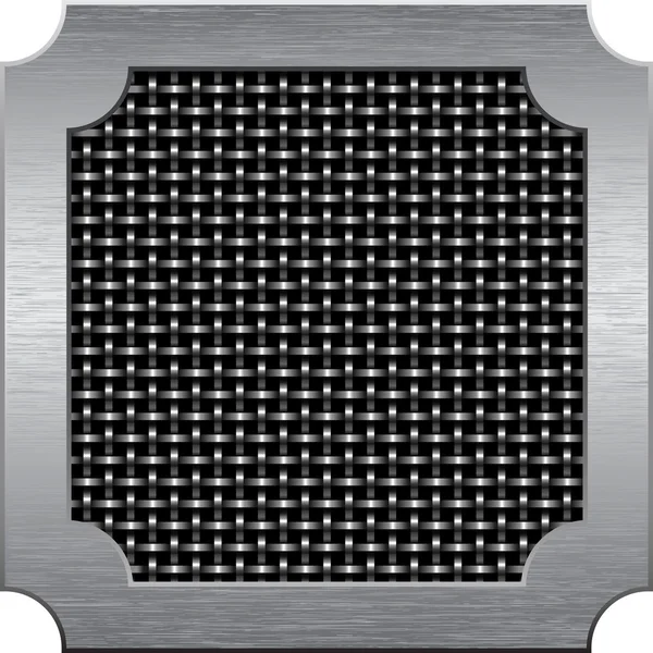 Cadre métallique autour du treillis métallique du fil — Image vectorielle
