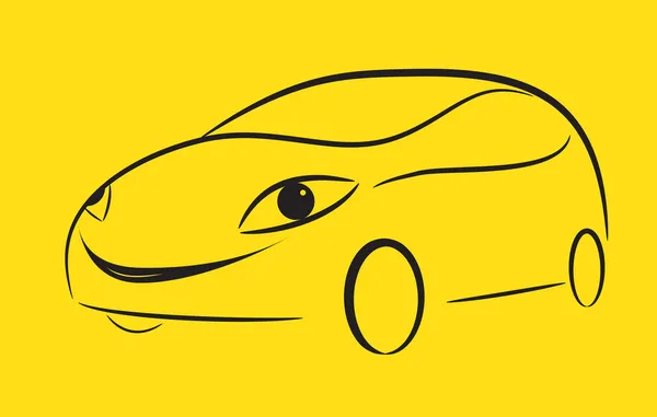 Cartoon silhouet van een auto — Stockvector