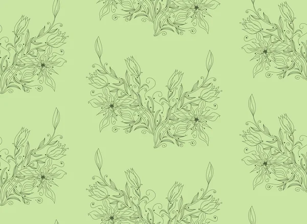 シームレスな花のベクトルの壁紙 — ストックベクタ