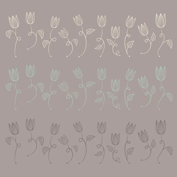 Tulipanes vectoriales — Archivo Imágenes Vectoriales
