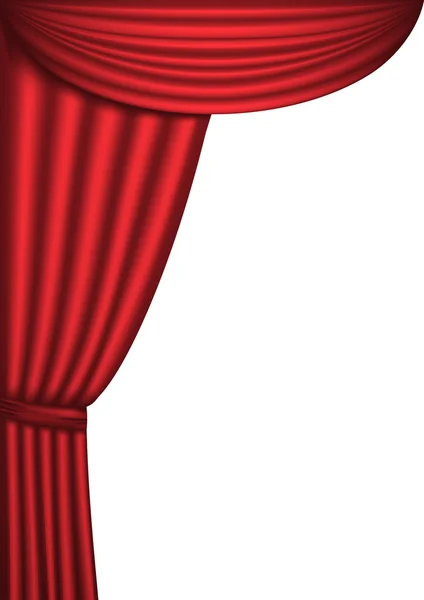 Red curtain — Stock Vector