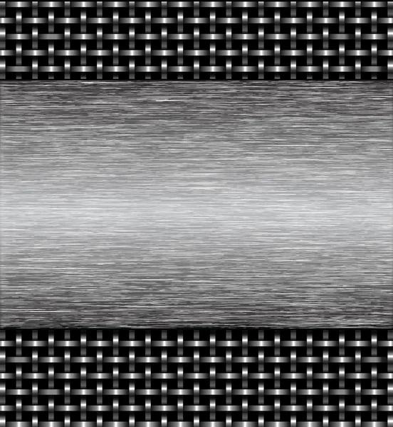 Metal bir plaka ile metal ızgara — Stok Vektör