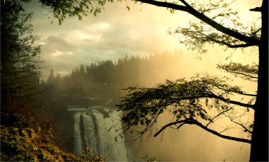 Snoqualmie waterfall clipart