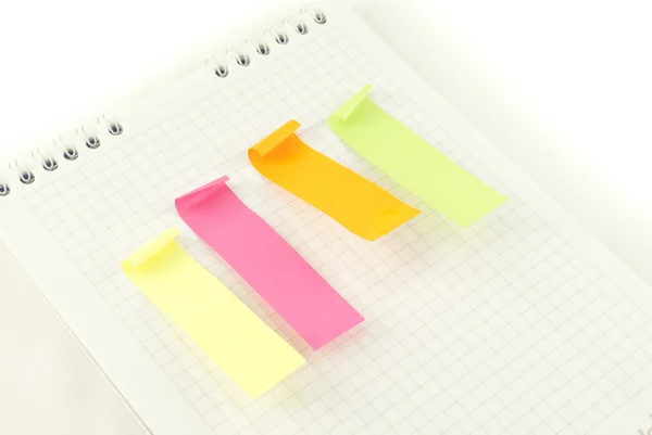 Quatro tiras de papel colorido — Fotografia de Stock
