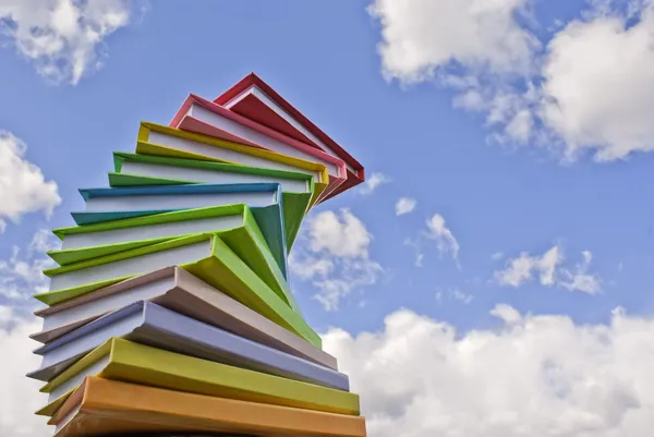 Stack of colored cover books — Stock Photo, Image