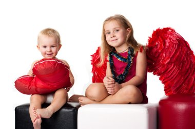 Beautiful children representing holidays clipart