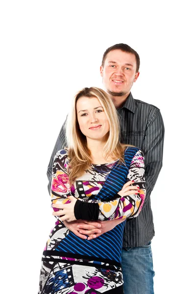 Portrét krásné mladé šťastnému páru — Stock fotografie