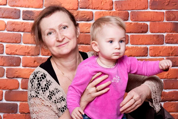 Grandmother and her grand daughter — Stock Photo, Image