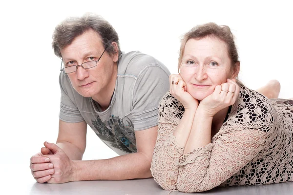 Glada seniorer par i kärlek — Stockfoto
