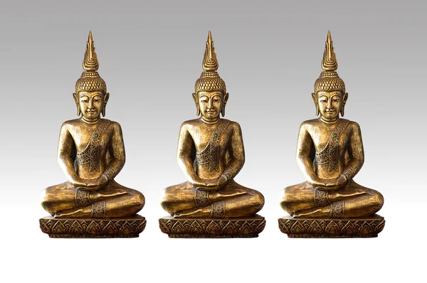 Isolare tre immagini di Buddha — Foto Stock