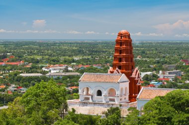 Thai temple on the hill clipart