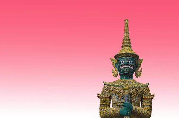 Velký obr v thajském chrámu, Thajsko — Stock fotografie
