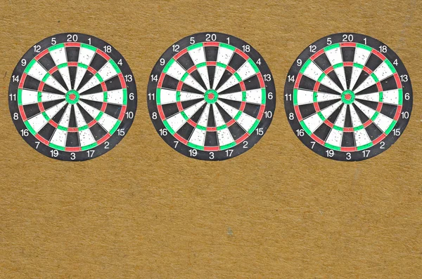 Three isolate dartboard — Stock Photo, Image