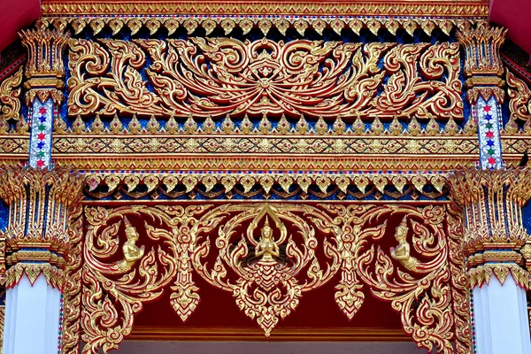 Arte tailandesa no templo tailandês — Fotografia de Stock