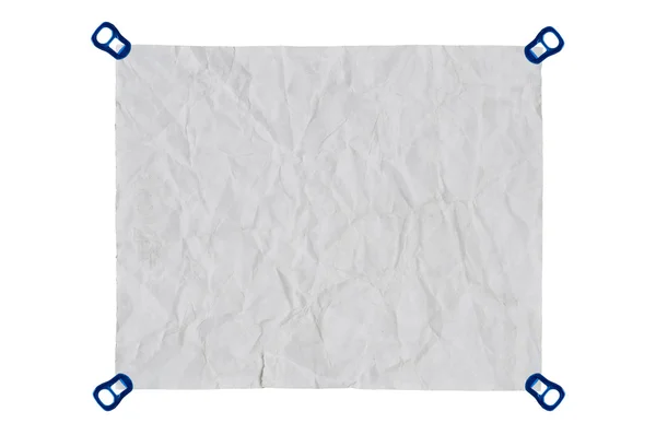 Izolowanie biały papier używany na białym tle — Zdjęcie stockowe
