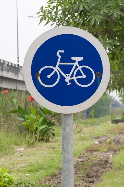 stock image Bicycle lane sign board