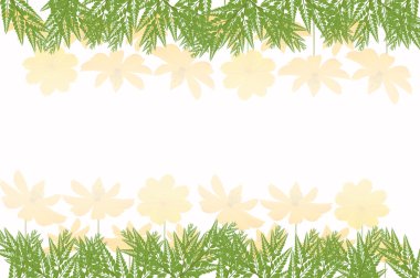 yeşil yaprak çiçek özgeçmişlerine izole