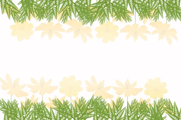 Green leaf isolated on flower background — Stock Photo, Image