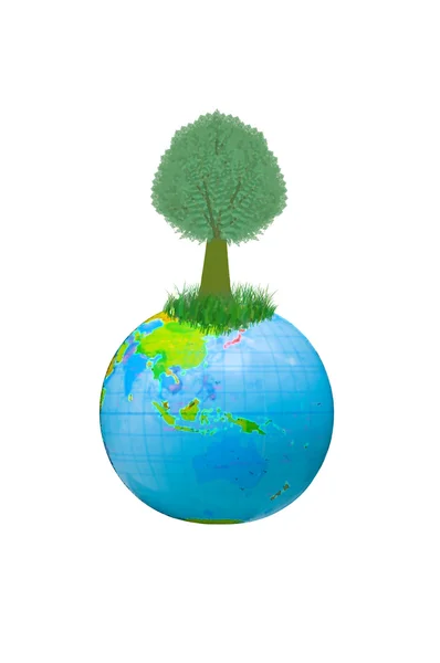 地球上のツリー — ストック写真