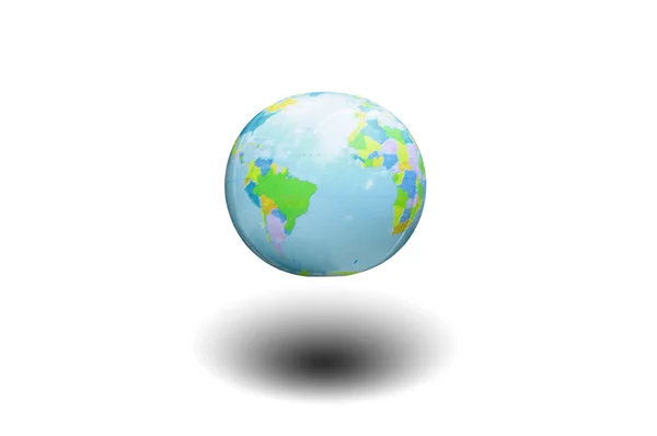 Earth model isolated on white background — Stock Photo, Image