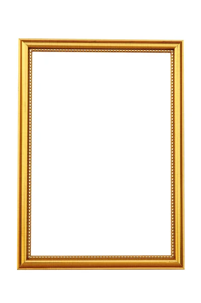 Izole antik stili altın ahşap fotoğraf resim çerçevesi — Stok fotoğraf