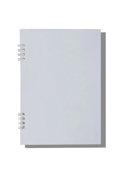 흰색 배경에 고립 된 빈 노트북 — 스톡 사진