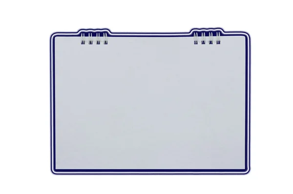 Elszigetelt üres notebook, fehér háttér — Stock Fotó