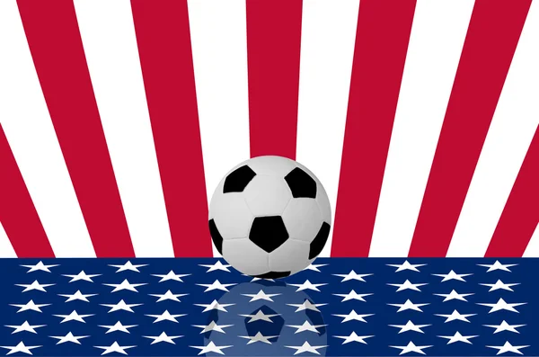 stock image Football on the USA flag nation