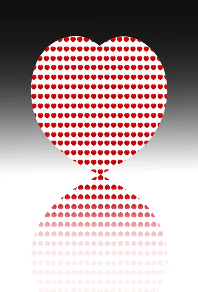 Coração vermelho isolado sobre fundo branco — Fotografia de Stock